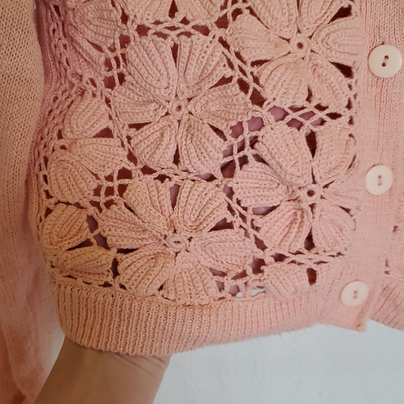 💥Host Pick💥 Vintage Floral Lace Cropped Cardigan - Picture 5 of 5